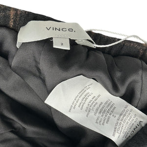 Vince Checked Black Wide Leg Pants Size 2