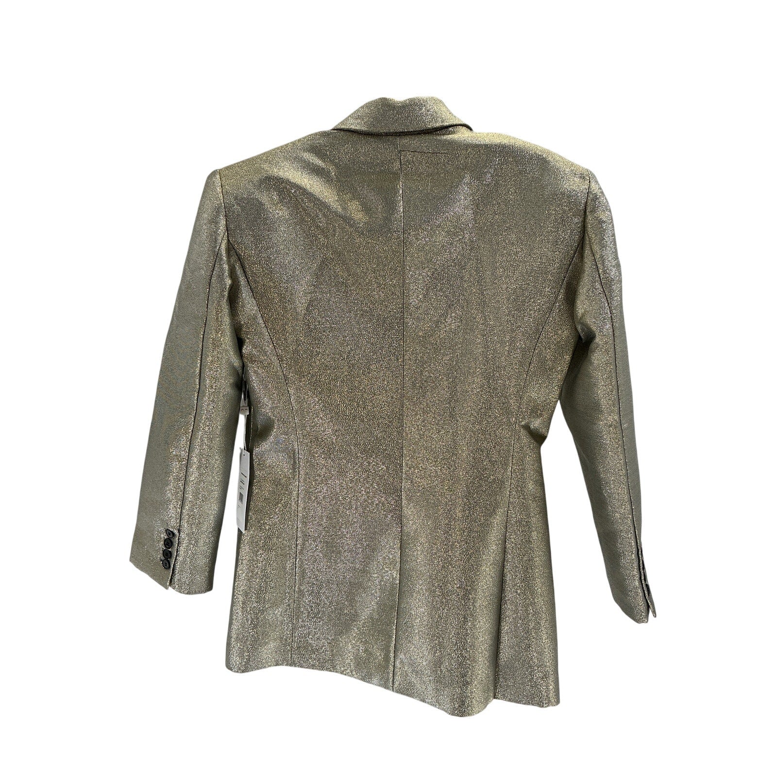 Ronny Kobo 'Morgan' Gold Polyester Blazer Size S