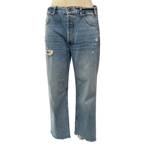 Anine Bing Distressed Blue Gavin Denim Jeans Size 28