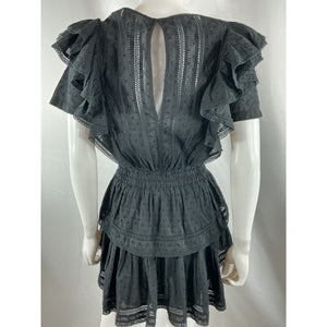 Loveshackfancy 'Natasha' Black Cotton Dress Size XS