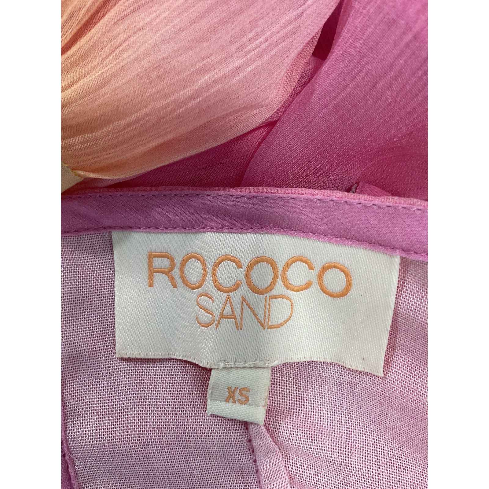 Rococo Sand 'Zale' Pink Linen Halter Neck Mini Dress Size XS
