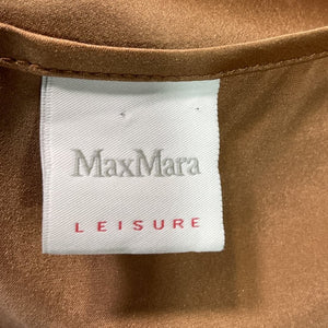 Max Mara Silk Brown Pan Tank Top Size 34