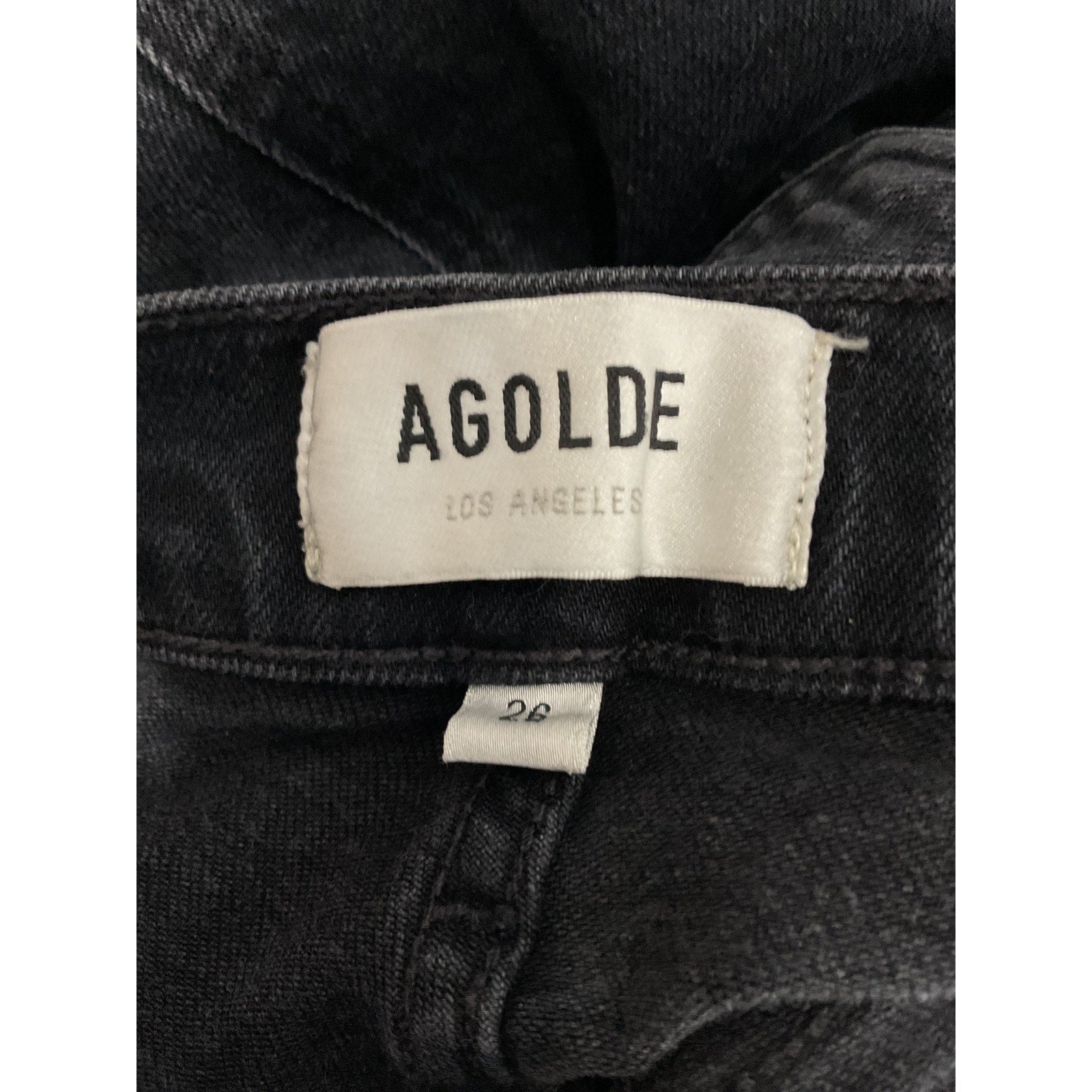 Agolde 'Pinch' Black Waist High Rise Kick Flare Denim Jean Size 26