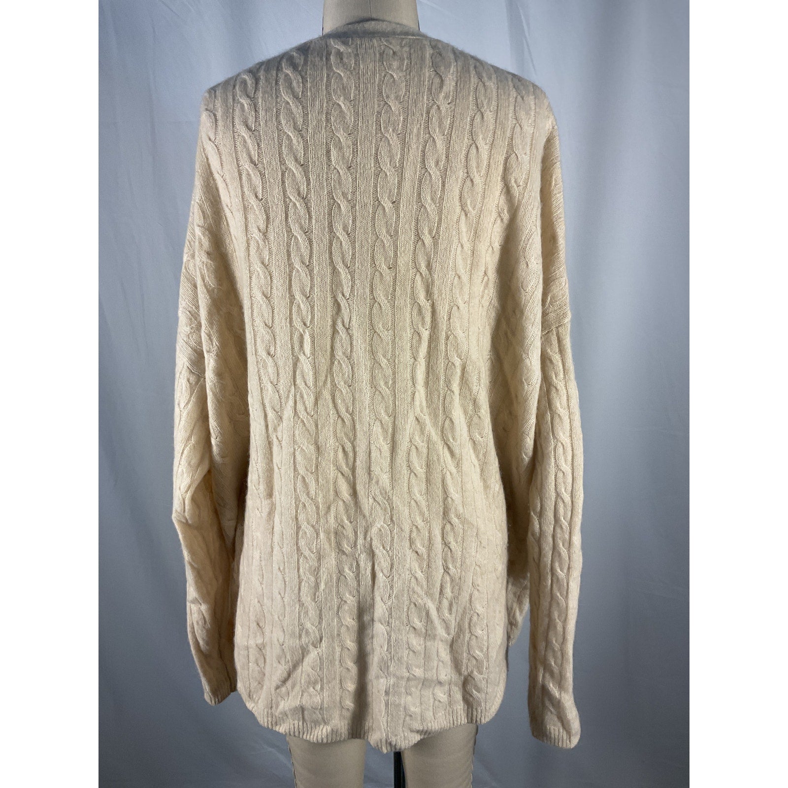 Reformation 'Giusta' Beige Cashmere Oversized Cashmere Cardigan Size S