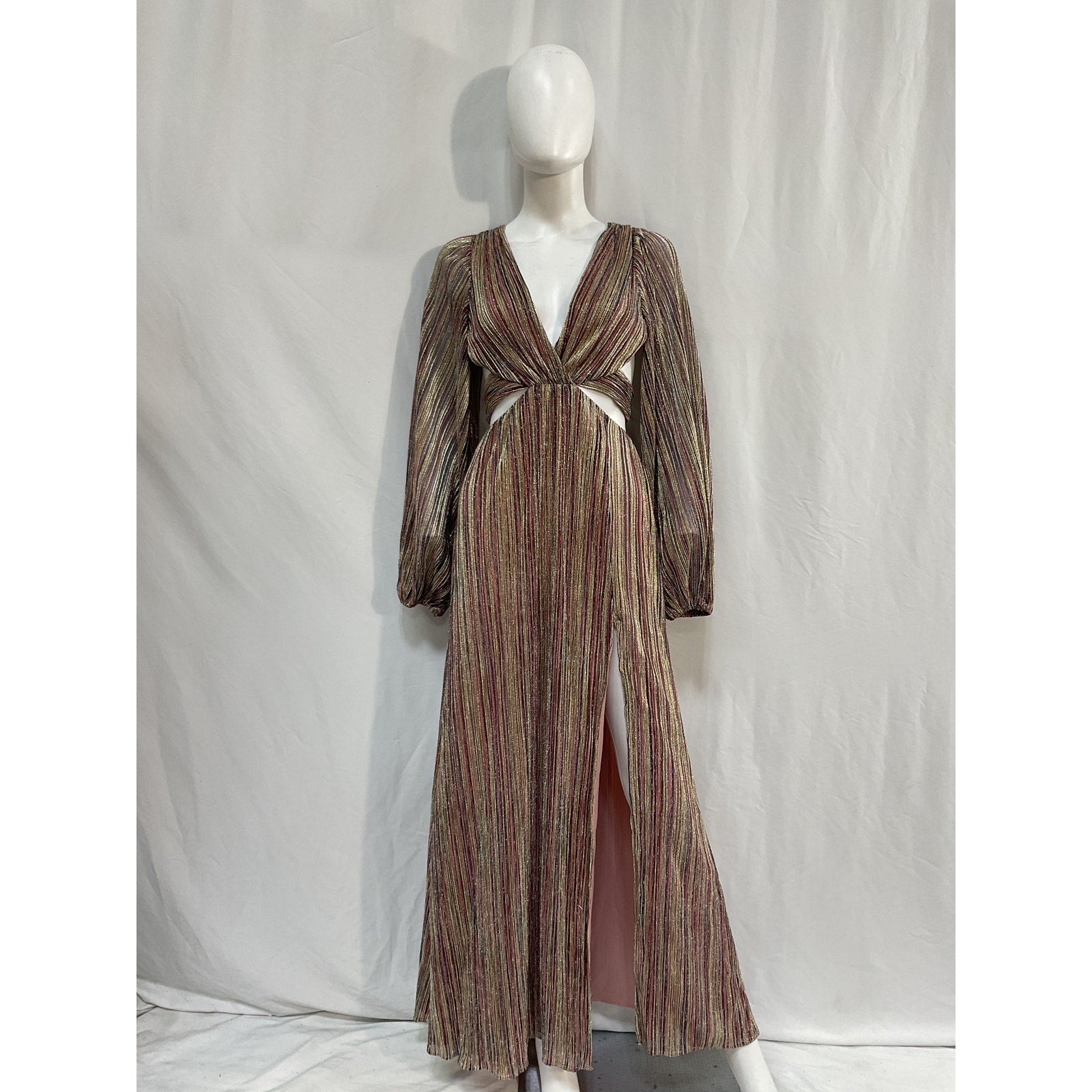 House Of Harlow 1960 x Revolve'Jerri' Pink Poly Maxi Dress Size XS