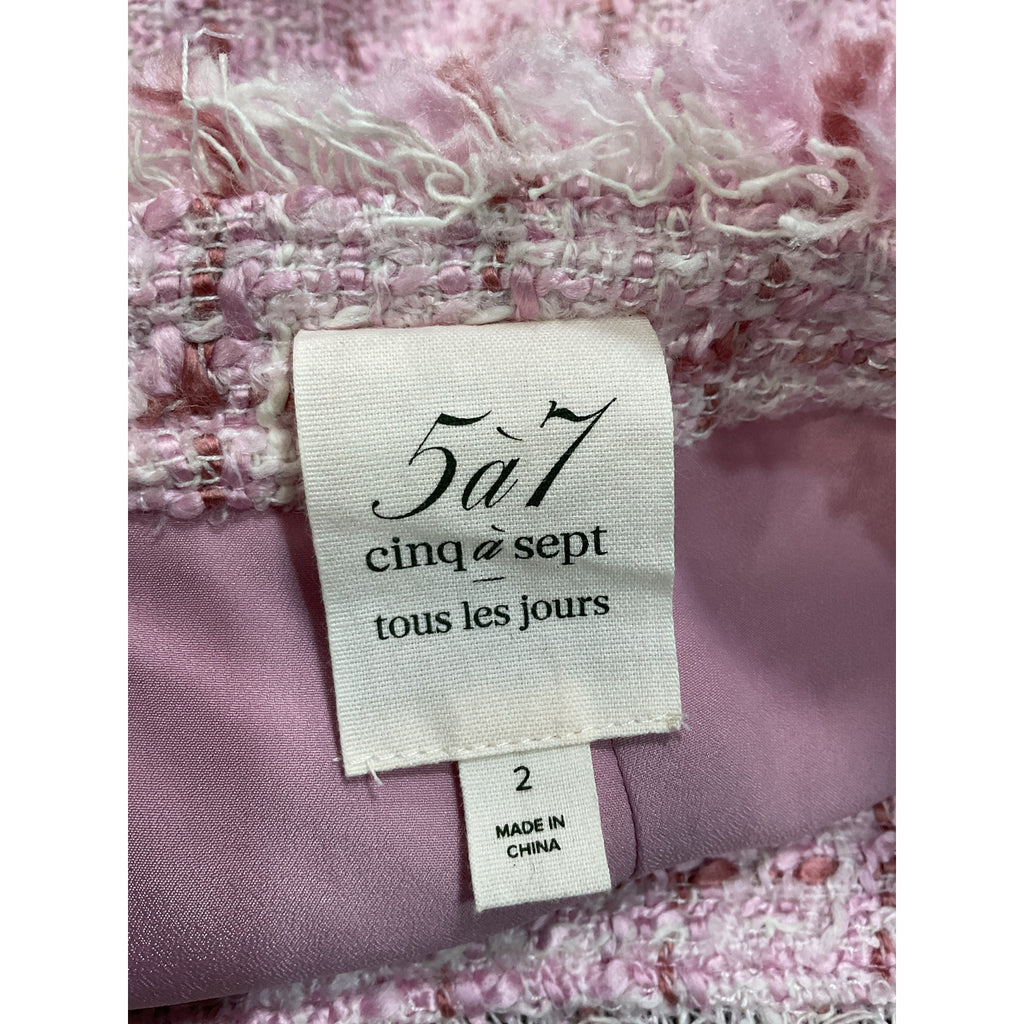 Cinq A Sept 'Coronado' Pink Cotton Tweed Shorts Size 2