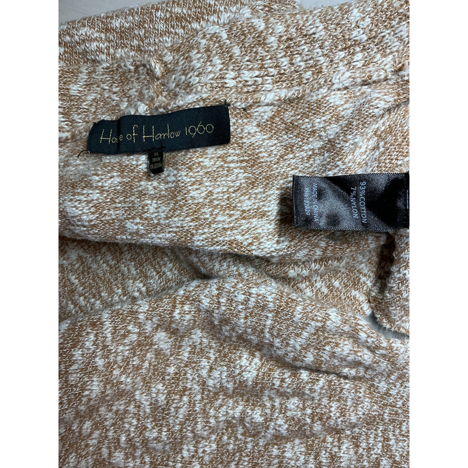 House Of Harlow 1960 X 'Sofia' Tan Cotton Richie Kennedy Cardigan Size XS