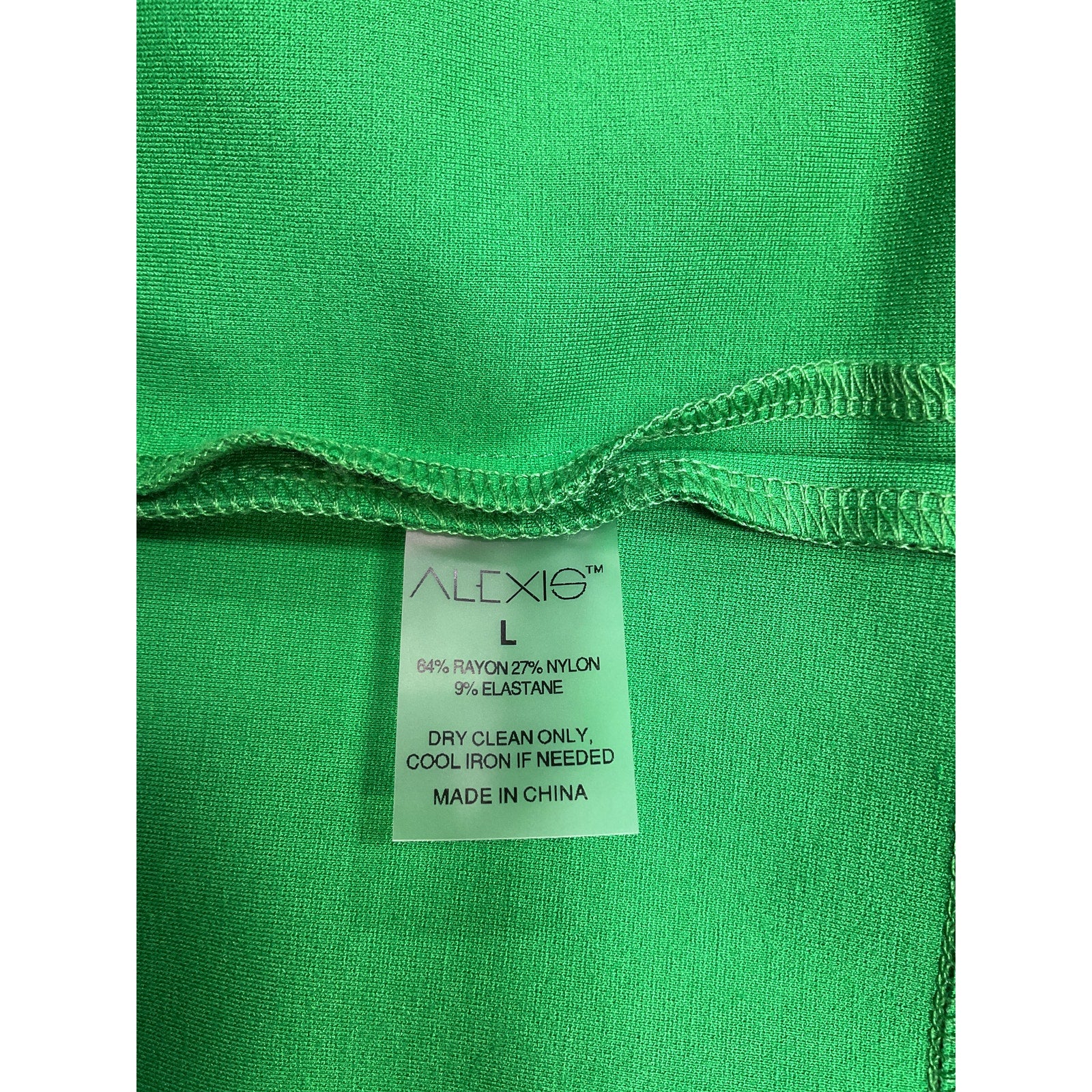 Alexis 'Royale' Green Rayon Dress Size L