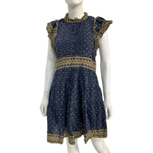 Sea New York Bohemian Navy Arlita Tunic Dress Size S