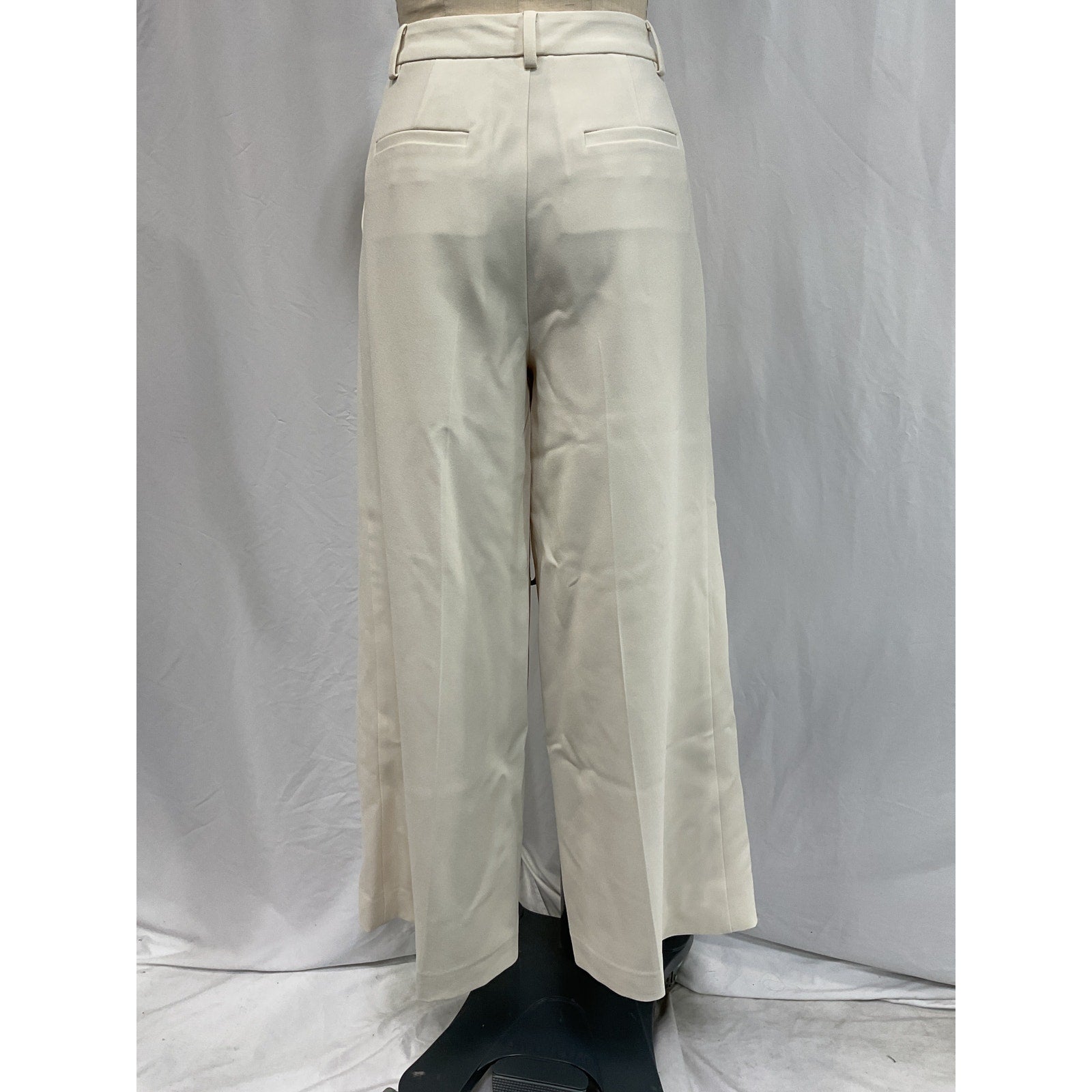 Simkhai 'Sanaz' White Crepe Pleated Trouser Size 4