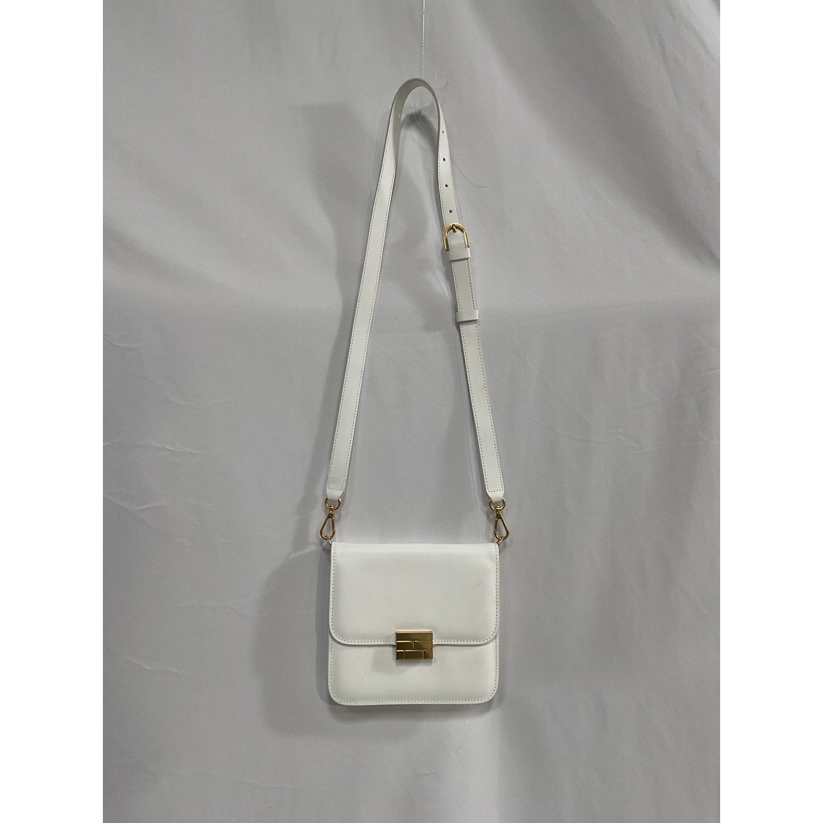 Frame 'Le Signature' White Canvas and Suede Leather Mini Bag