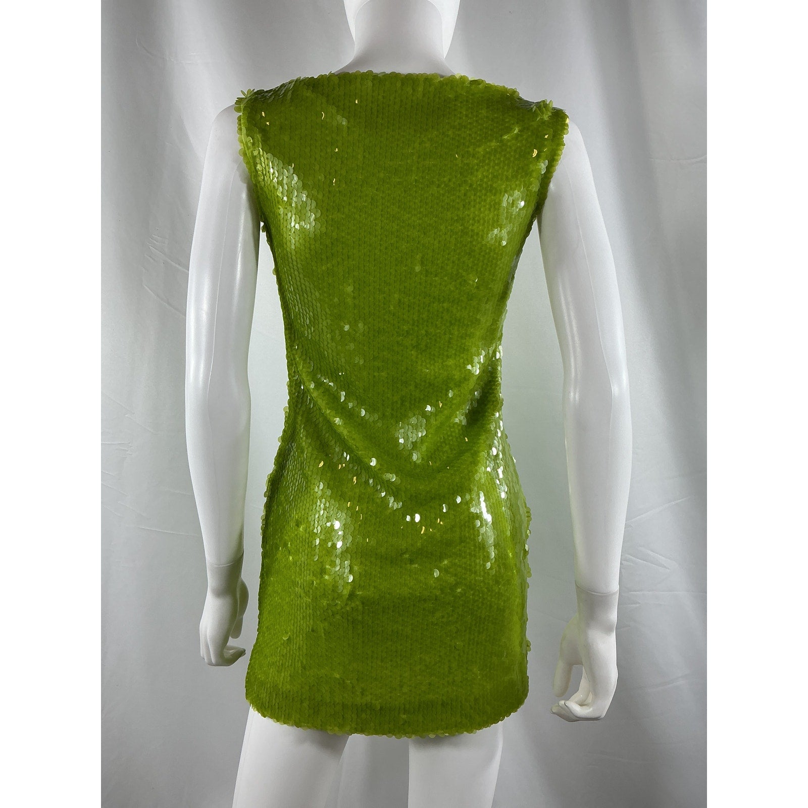 Kim Shui Mini Green Nylon Dress Size S