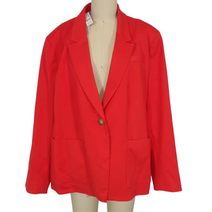 J.Crew Drapey Vintage Red Helena Blazer Size 24 NWT