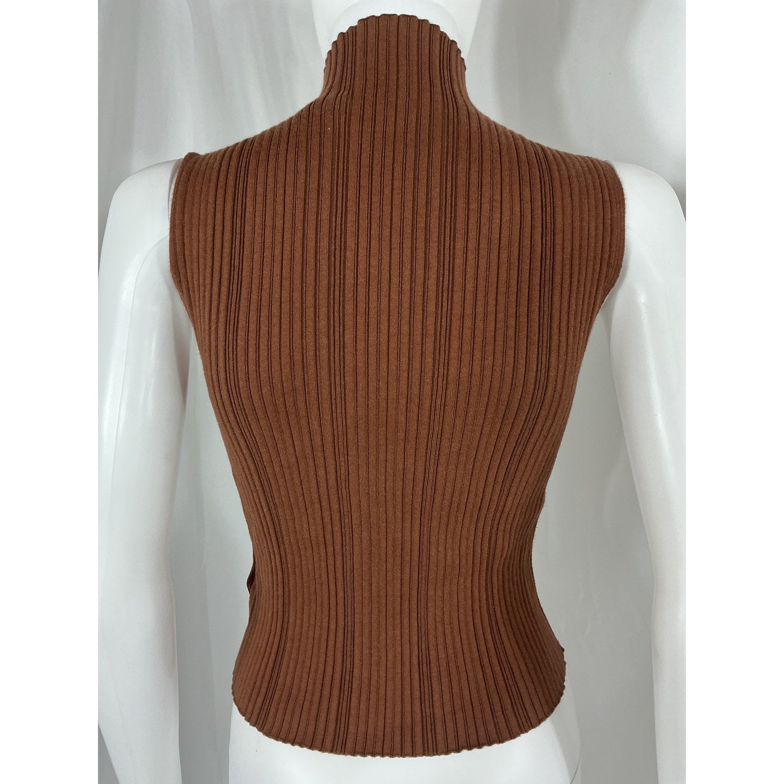 House Of Harlow 1960 X Revolve 'Katerina' Brown Cotton Sleeveless Turtleneck Top Size S