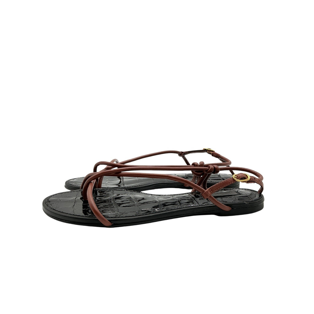 Schutz 'Malta' Black Flat Sandals Size 7