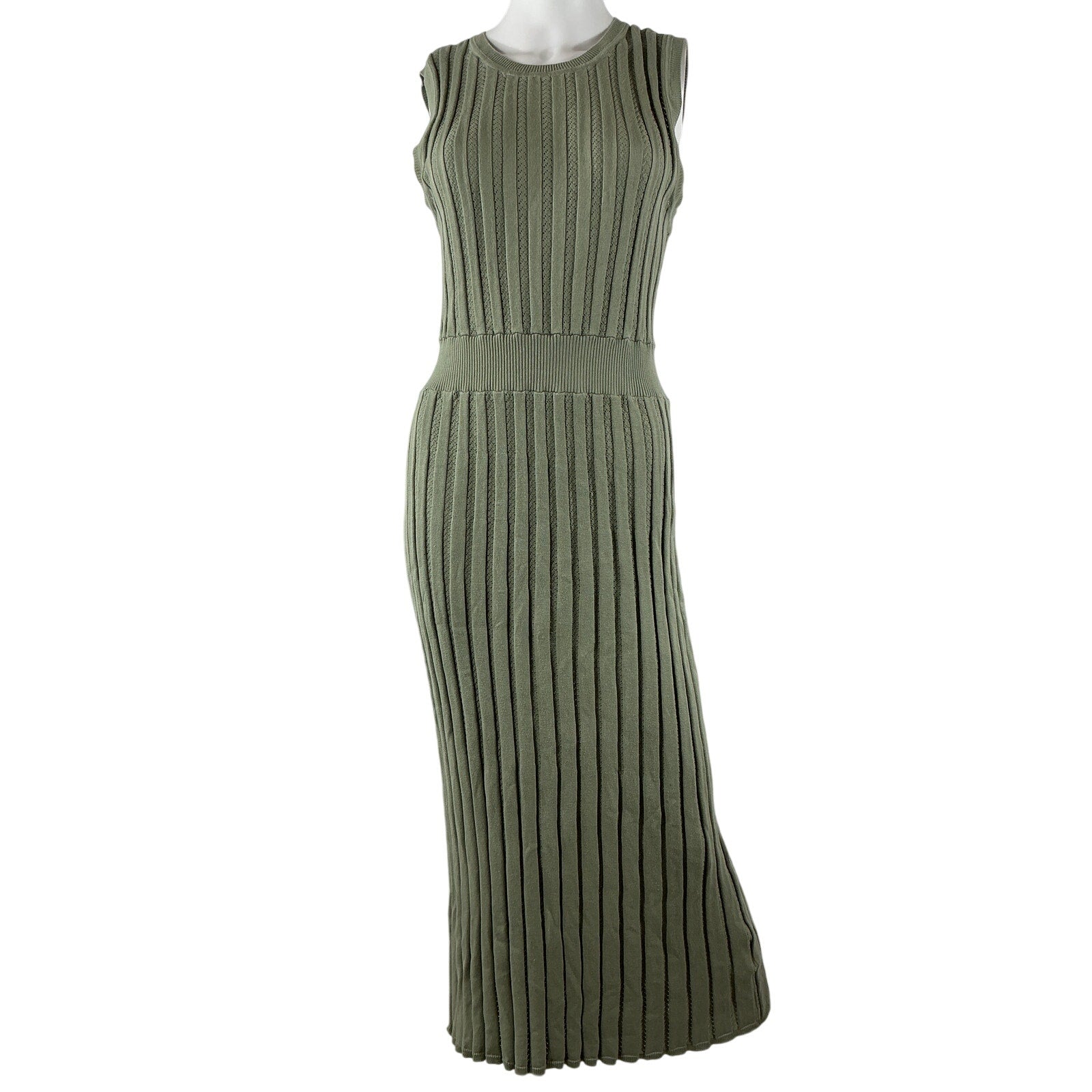 Varley 'Florian' Green Cotton Midi Dress Size M