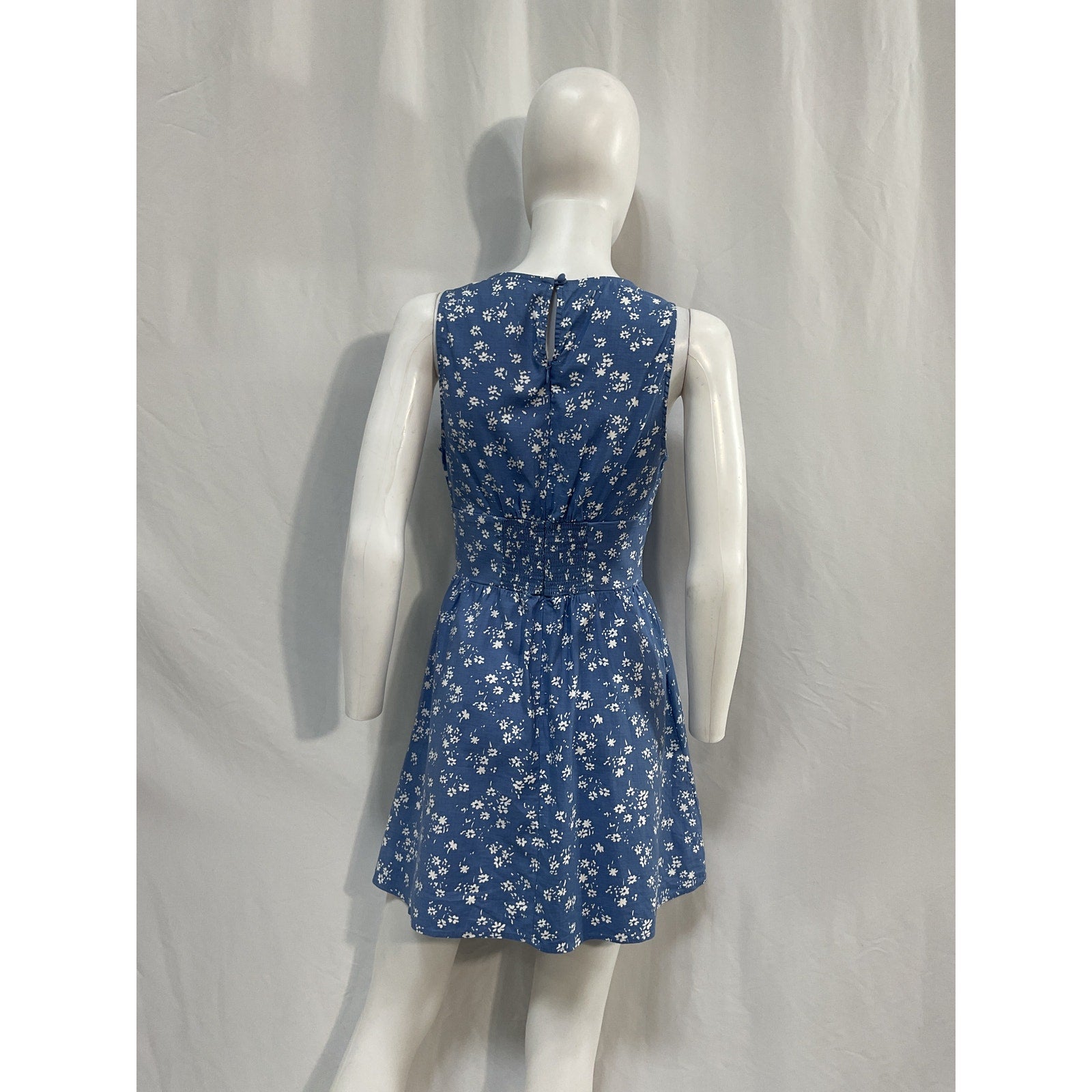 Reformation 'Isador' Blue Cotton Dress Size 4