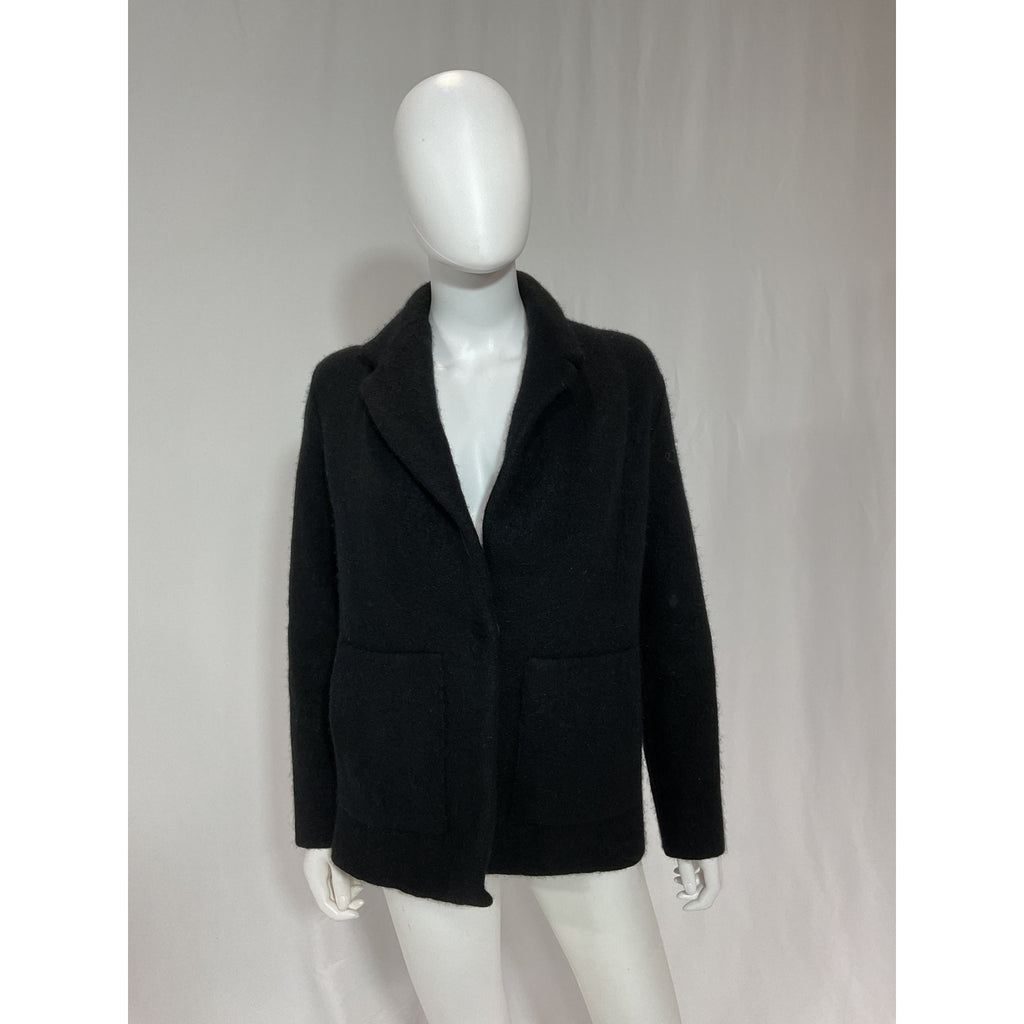 Vince 'Oversize' Black Sweater Knit Blazer Size S