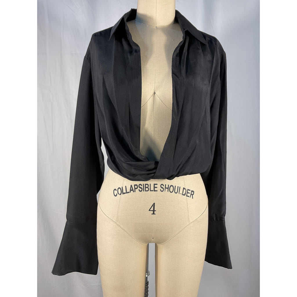 Gauge81 'Myoko' Black Satin Top Size S