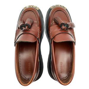 Sandro Chunky Brown Tassel Loafers Size 8