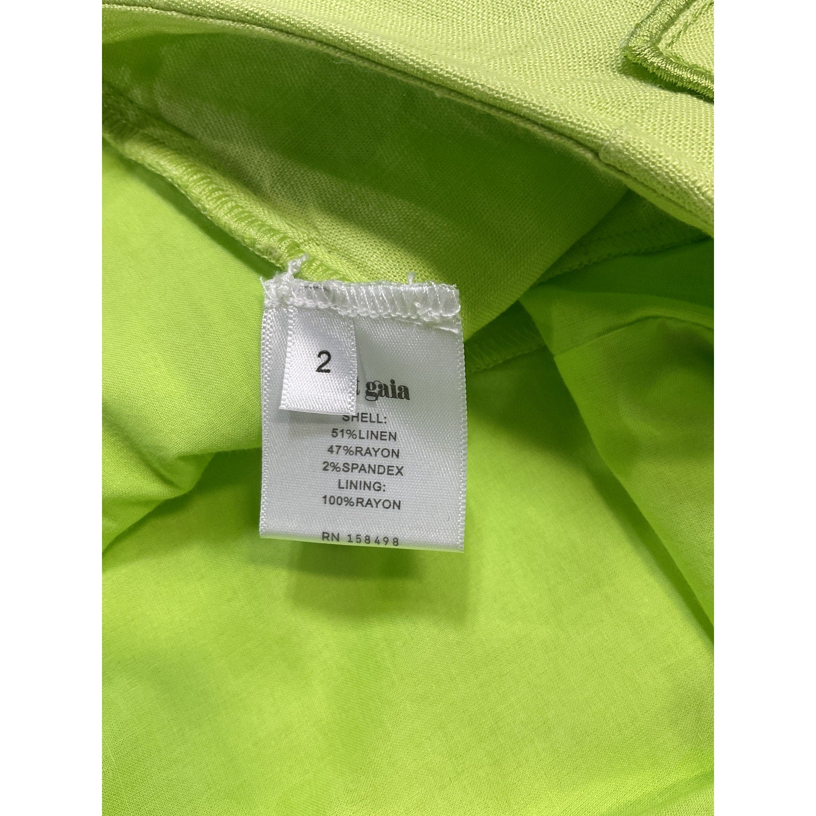 Cult Gaia 'Aries' Green Linen Floral Short Size 2 - NWT