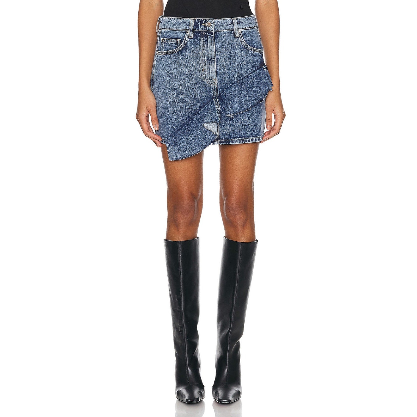 Iro 'Priscia' Blue Cotton Denim Mini Skirt Size 36