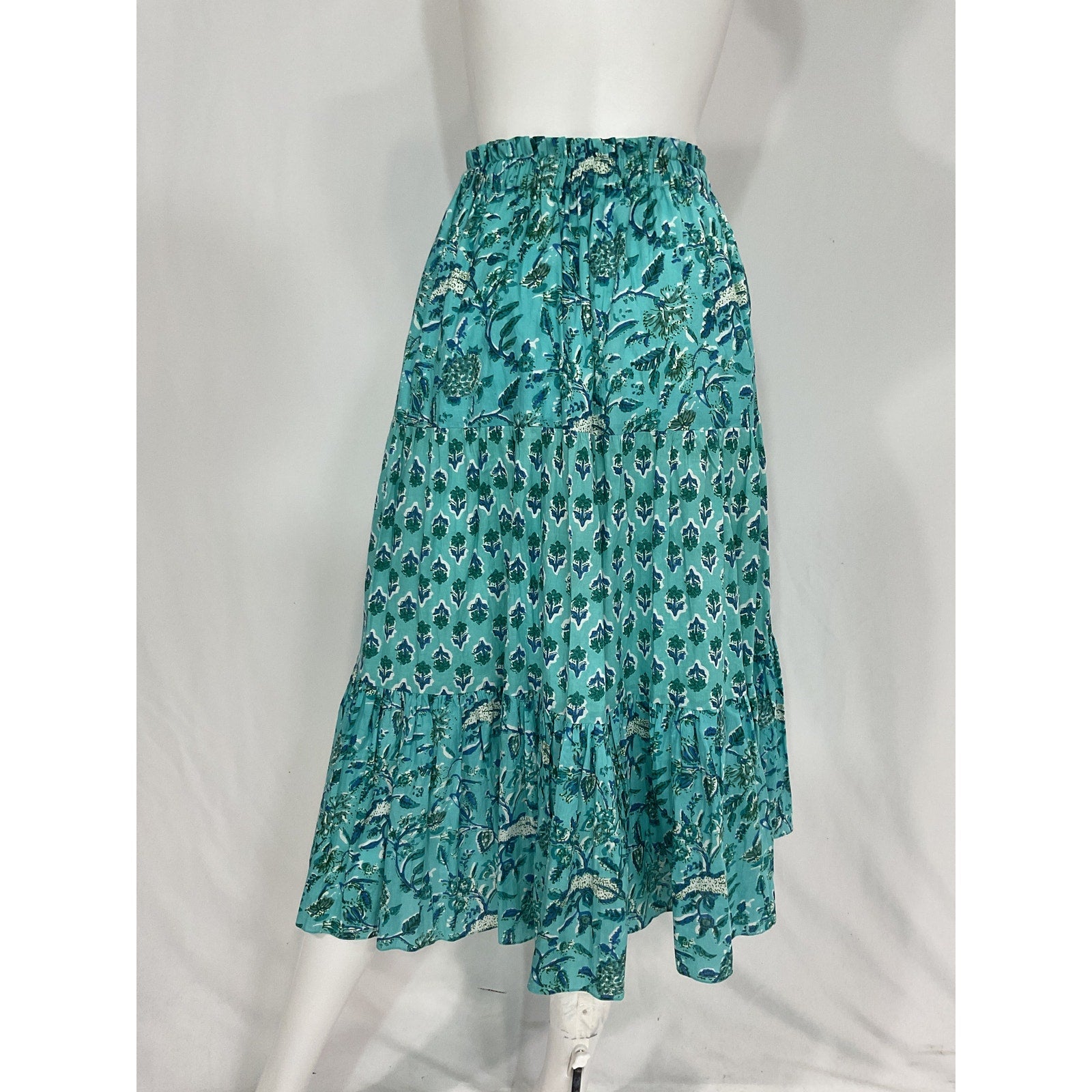 Charina Sarte 'Alexa' Blue Midi Skirt Size S