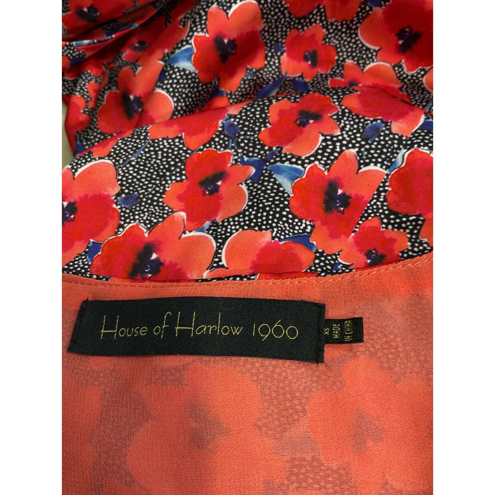 House Of Harlow 1960 x Revolve 'Aja' Red Satin Mini Dress Size XS