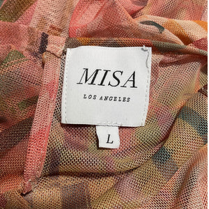 Misa Los Angeles Sheer Disco Matrix Fernanda Dress Size L