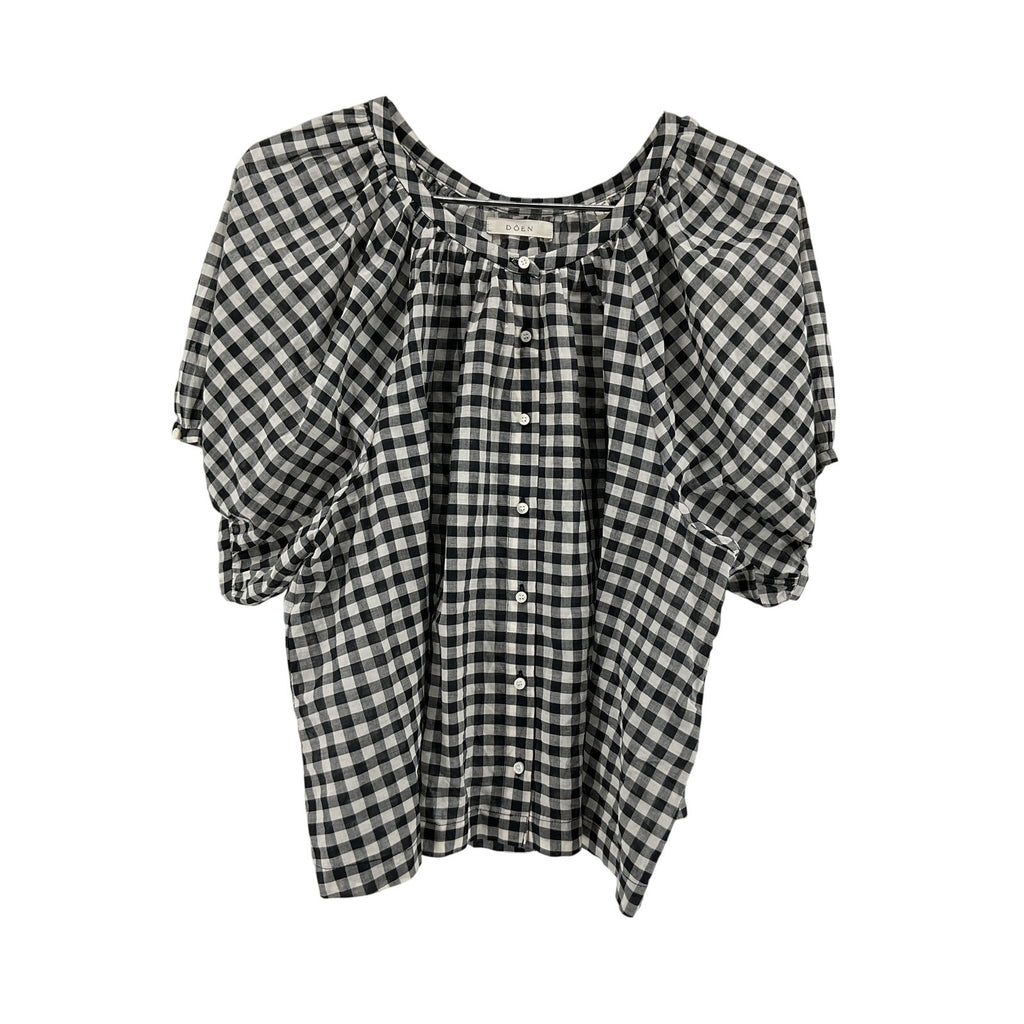 D�en 'June' Black Cotton Top Size L