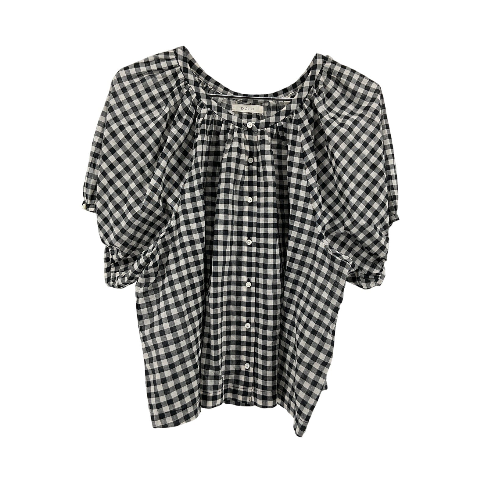 D�en 'June' Black Cotton Top Size L