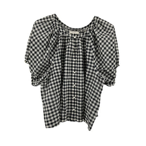 Dôen 'June' Black Cotton Top Size L