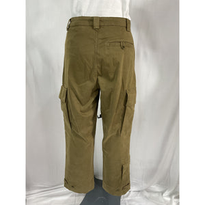 Reformation 'Landy' Green Wide Leg Cargo Denim Jeans Size 27