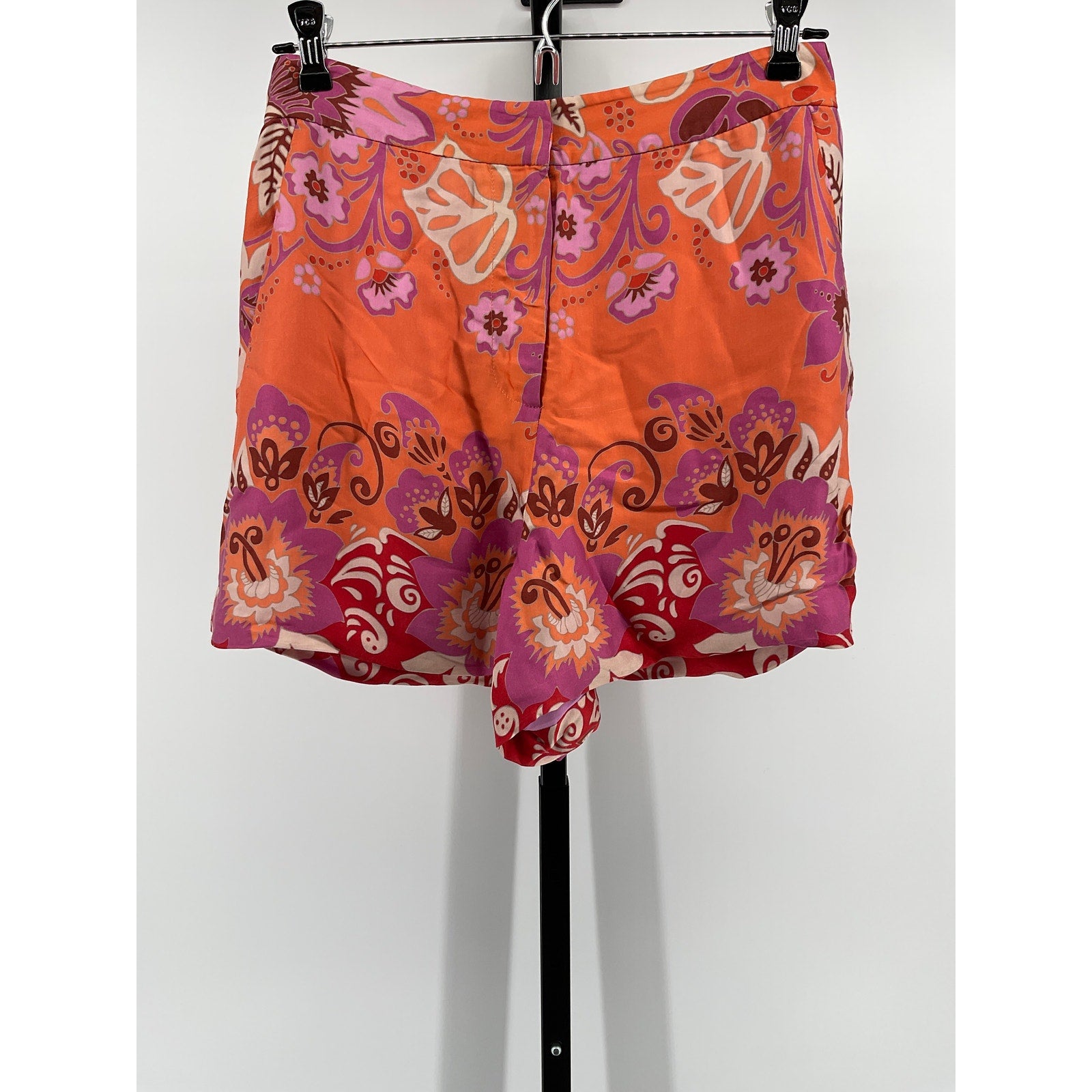 Alexis 'Flore' Orange Viscose Short Size S