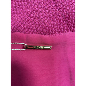 Alexis Textured Fuchsia Leer Skirt Size S