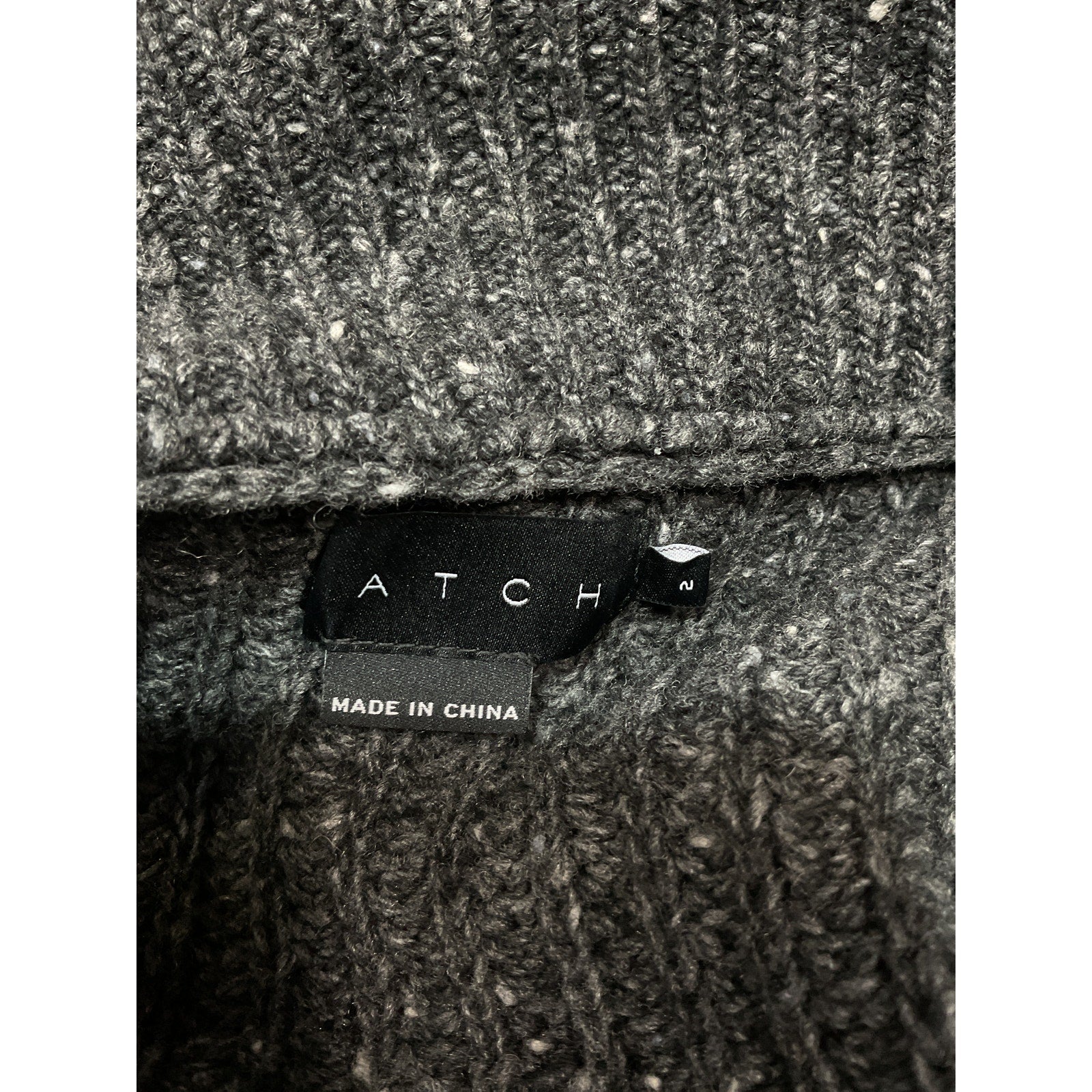 Hatch 'The Tweed Jo' Black Long Sleeve Sweater Size 2