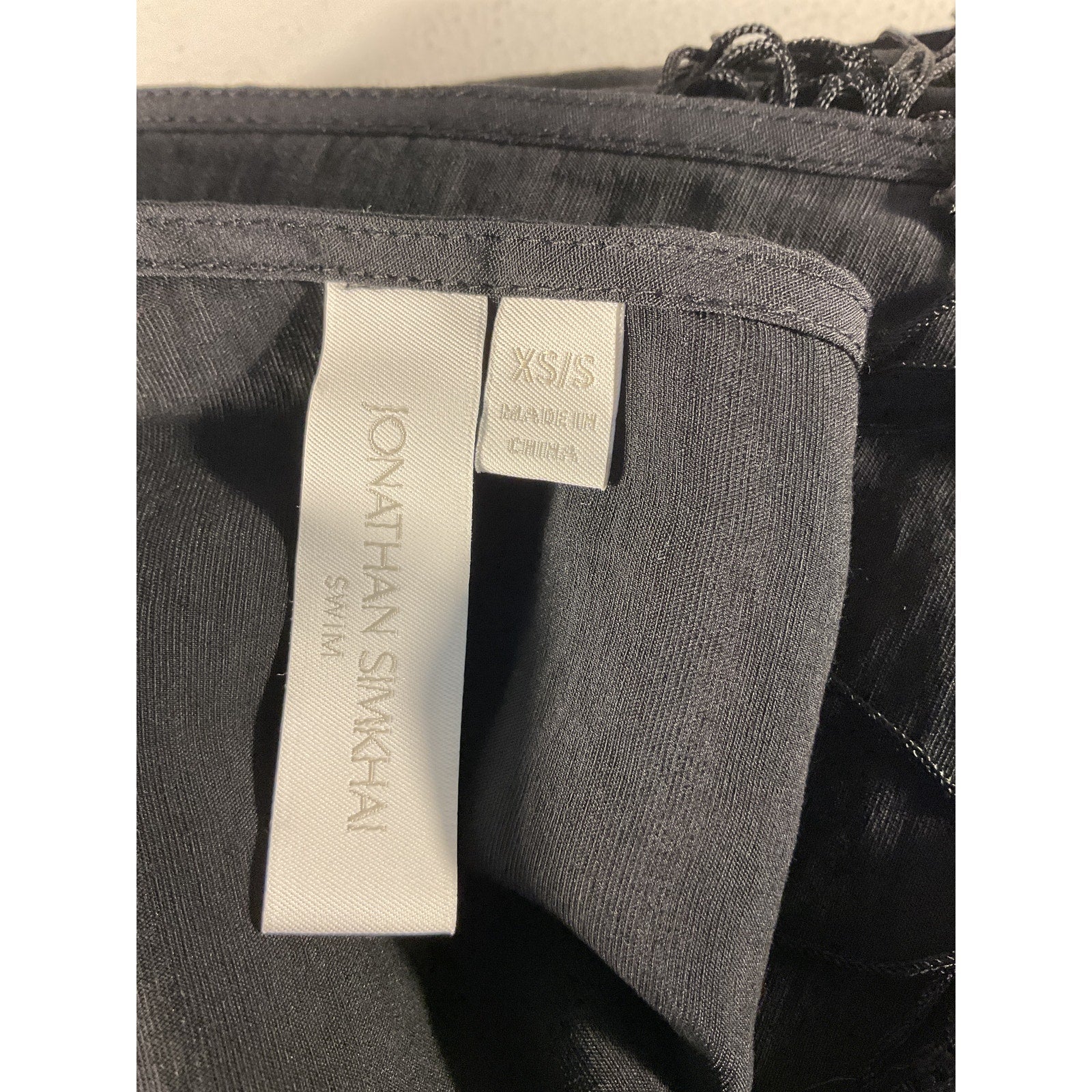 Simkhai 'Clemmy' Black Linen Solid Cover Ups Sarong Skirt Size XS