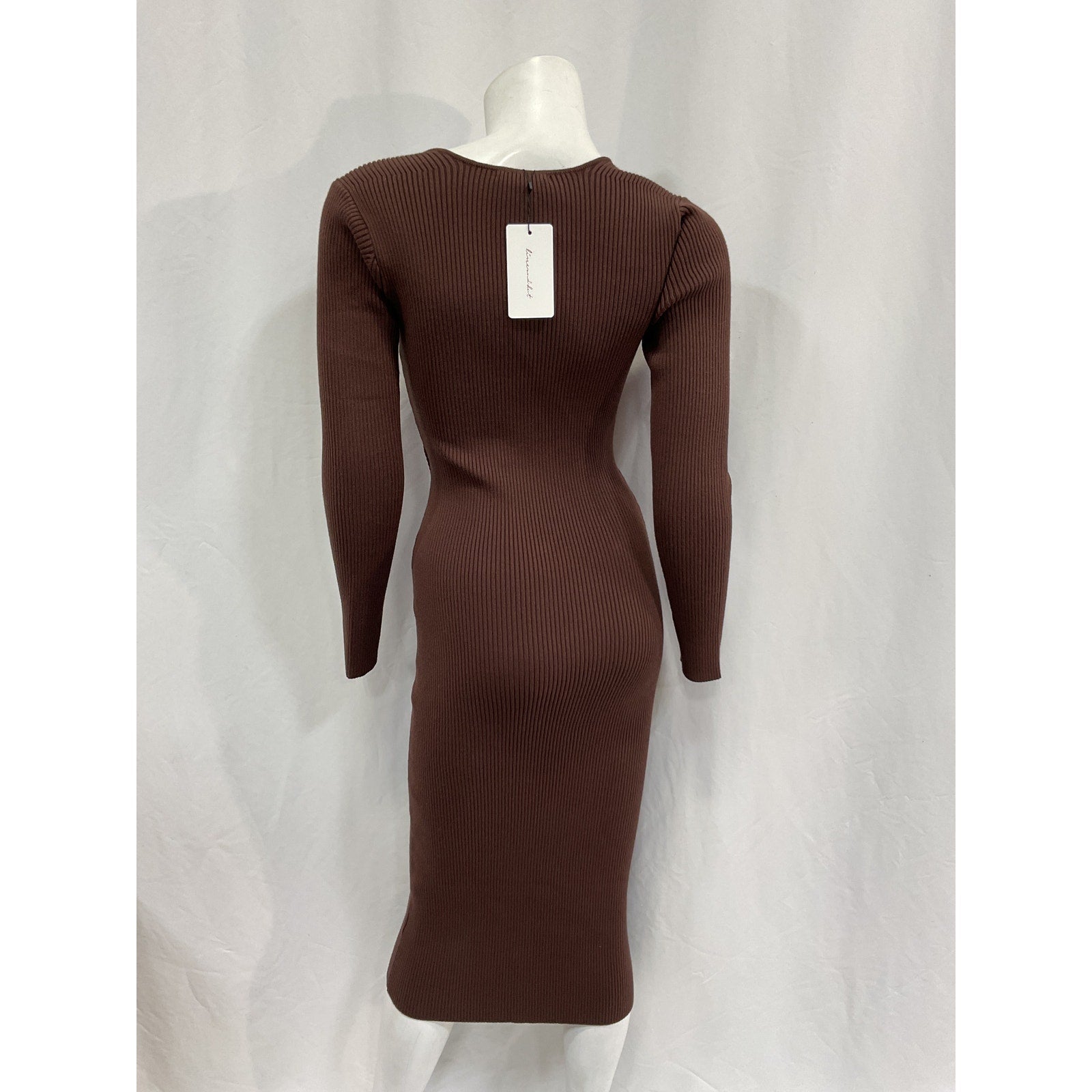 Line & Dot 'Avril' Brown Viscose Dress Size S - NWT
