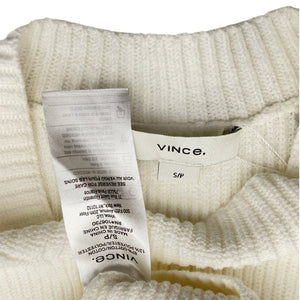 Vince Textured White Tunic Sweater Size S