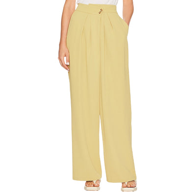 Astr The Label Pleated Maize Boyfriend Pants Size S