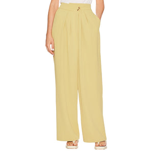 Astr The Label Pleated Maize Boyfriend Pants Size S