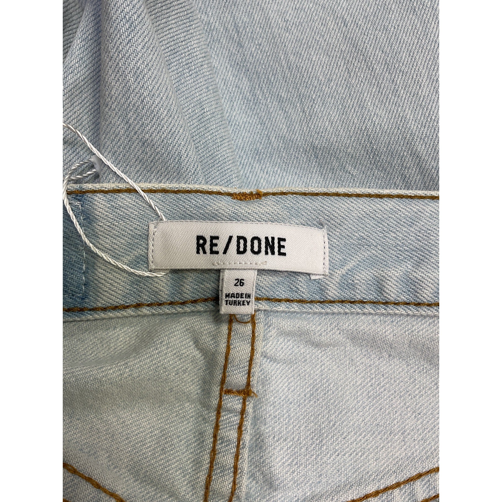 Re/Done Loose High-Rise Blue Cotton Straight Denim Jean Size 26