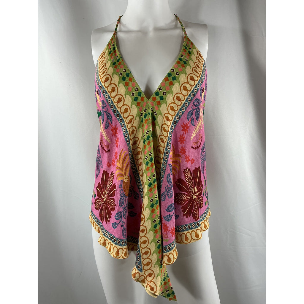 Farm Rio Fruits Pink Viscose Queen Scarf Size XS