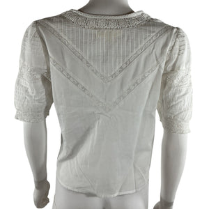 Loveshackfancy Lace White Gavilan Blouse Size XS