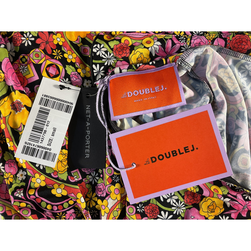 La Doublej Suitcase Pink Paisley Print Jersey Dress Size S - NWT