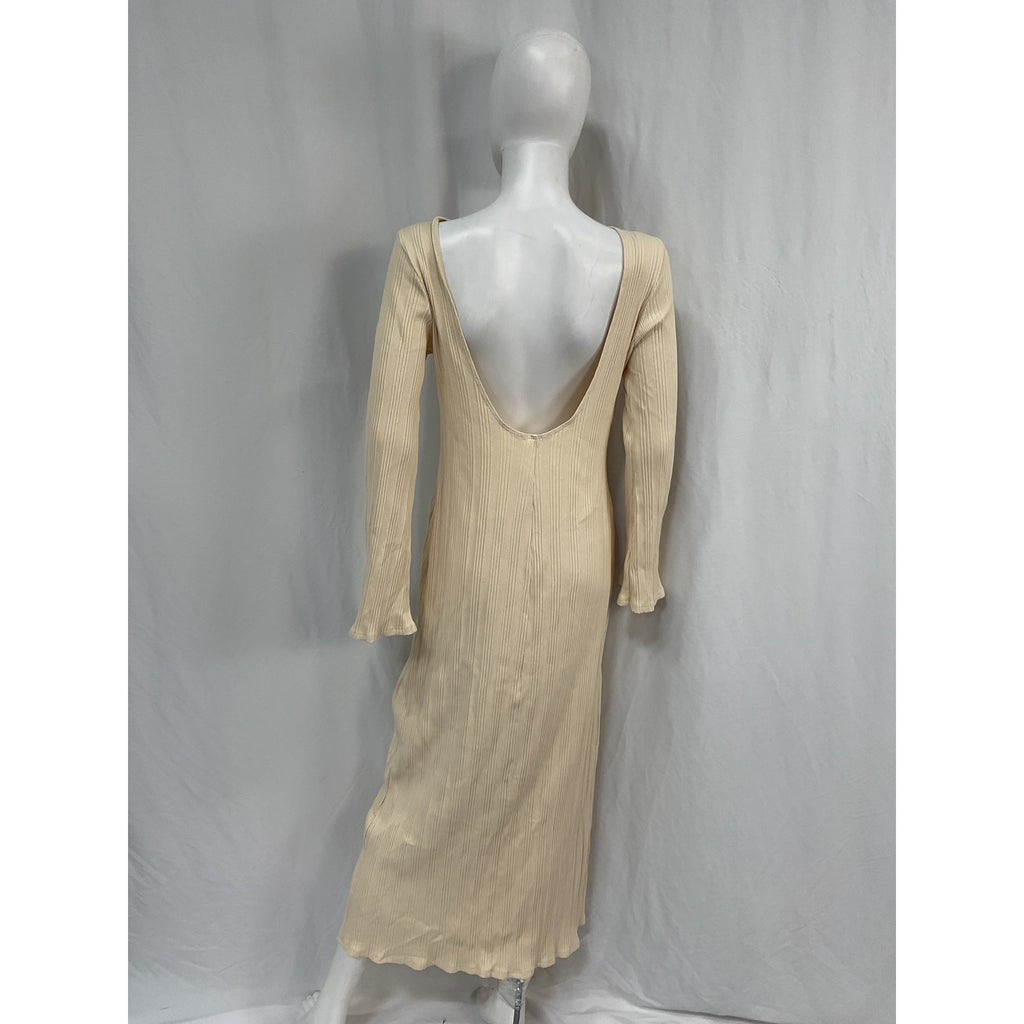 Reformation 'Delphina' White Cotton Knit Dress Size XL
