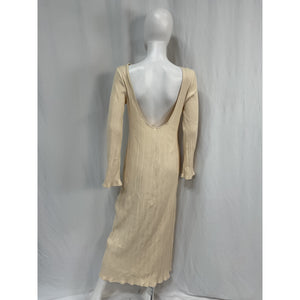Reformation 'Delphina' White Cotton Knit Dress Size XL