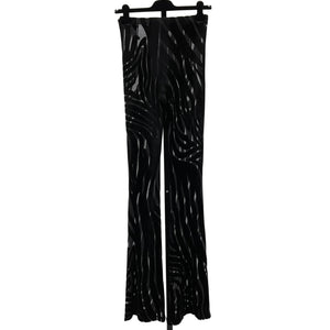 Versace Velvet Black Wide Leg Pants Size 38 IT / US 2