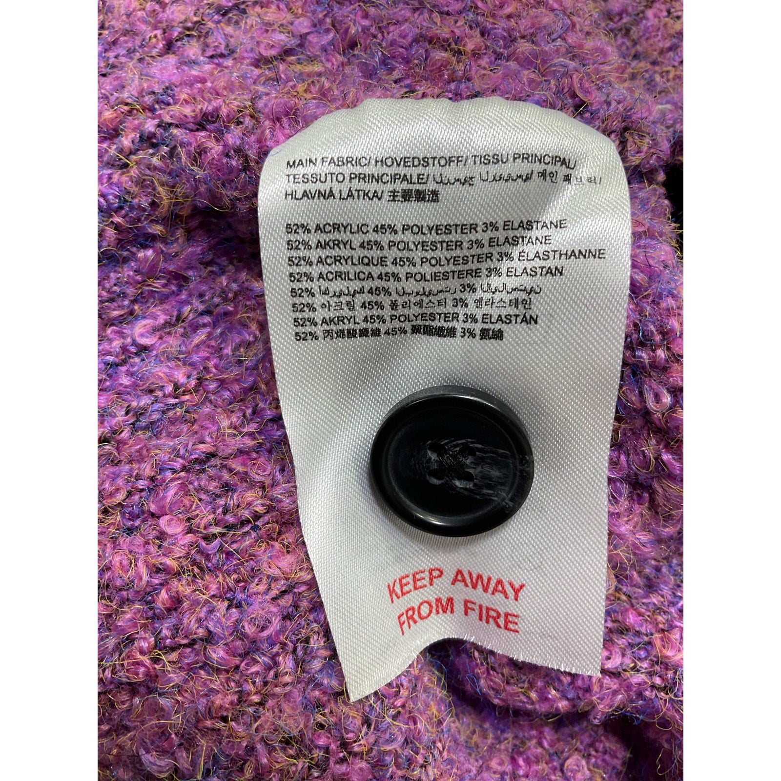 Apparis 'Molly' Purple Acrylic Cropped Cardigan Size S - NWT