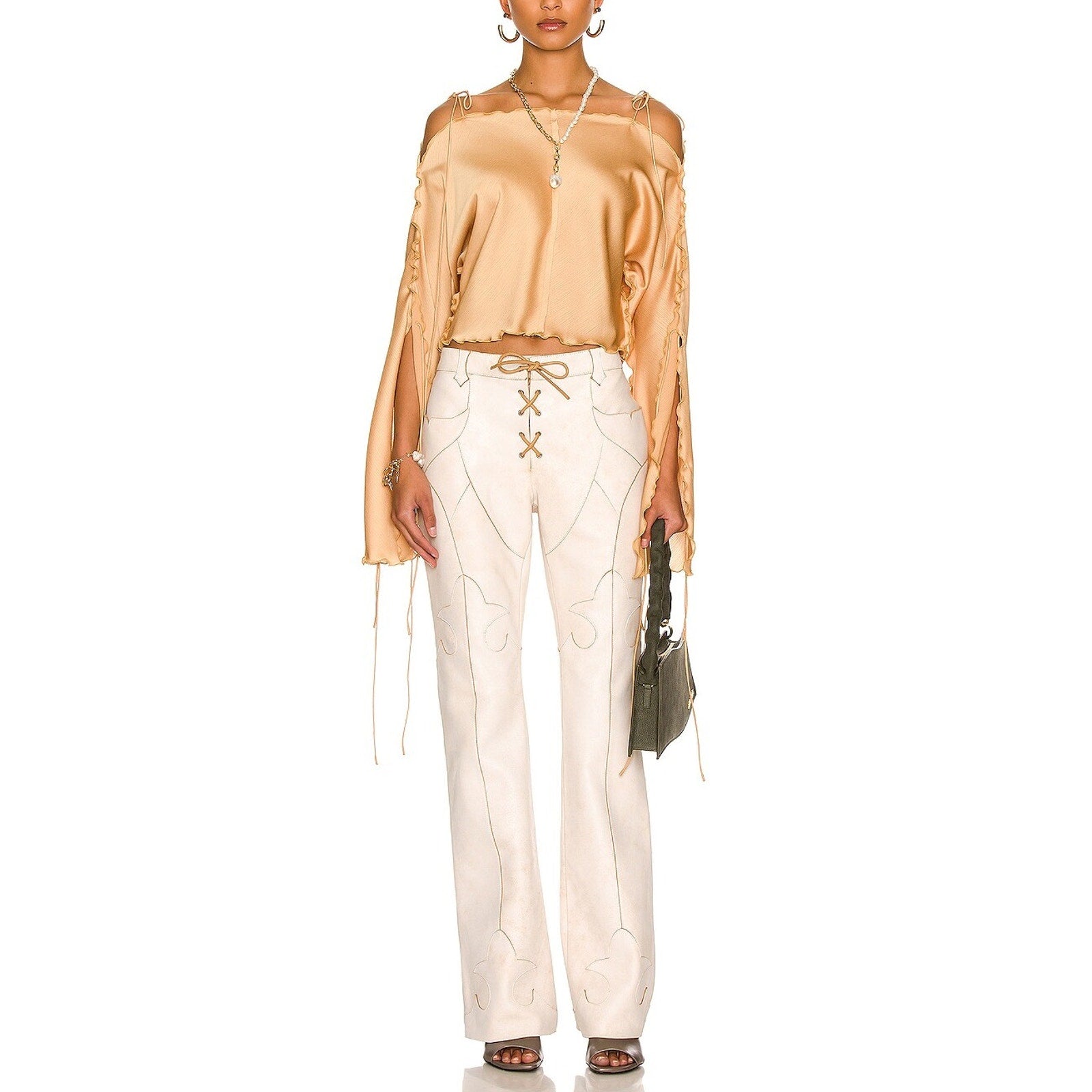 Acne Studios Tan Polyester Top Size 36 - NWT